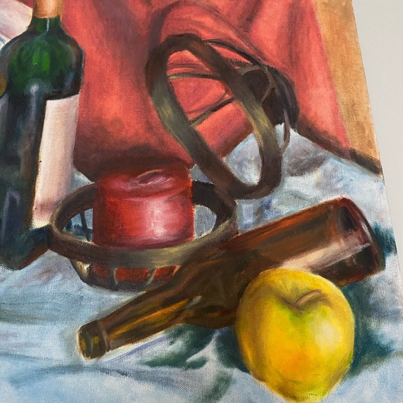 Original art on canvas. Still life. Unsigned - Picture 3 of 5